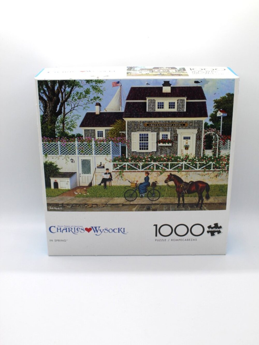 Charles Wysocki "In Spring" 1000 Piece Jigsaw Puzzle Complete W Poster